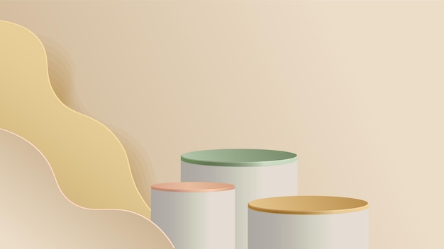 Podium de escenas mínimas abstractas con fondo limpio para pantallas de presentación de productos