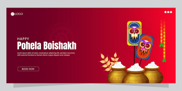 Vector pohela boishakh, también conocido como año nuevo bengali, es una celebración colorida observada en bangladesh