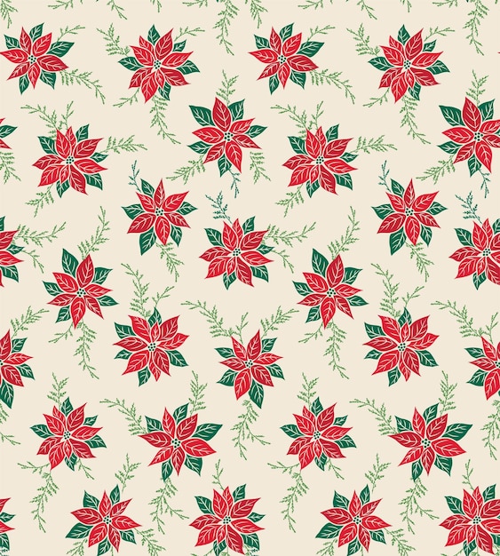 Poinsettia de Navidad sin costuras