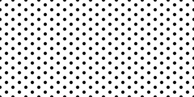 Poka punto blanco y negro patrón regular sin costuras Fondo de vector gráfico abstracto