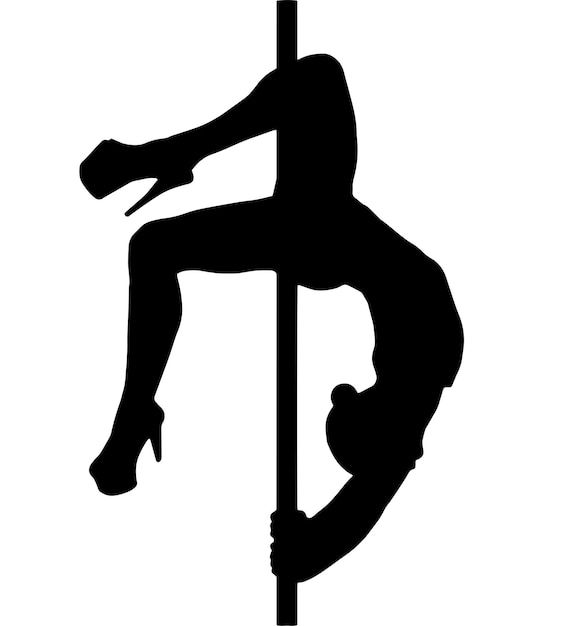 Pole dance silueta origami pole trick pole sport girl