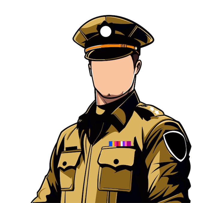 Policía indio oficial de policía en uniforme