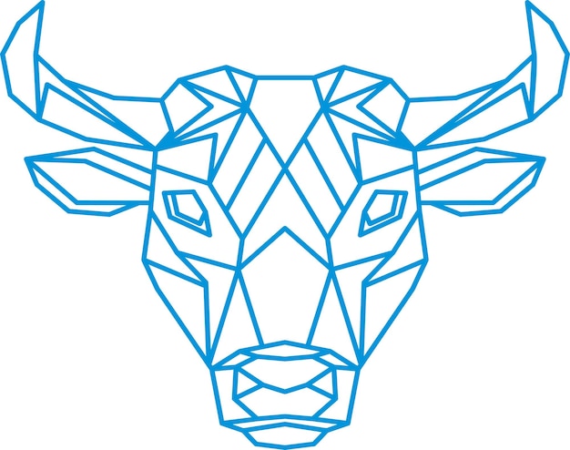 polígono de toro, vector de contorno geométrico para corte por plotter
