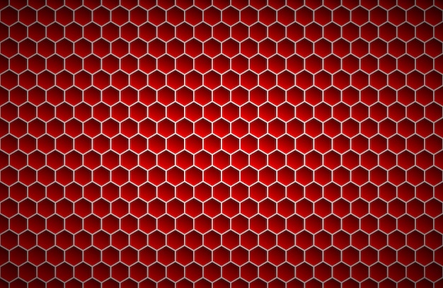 Polígonos geométricos rojos de fondo abstractos hexágonos metálicos rojo de fondo ilustración vectorial simple