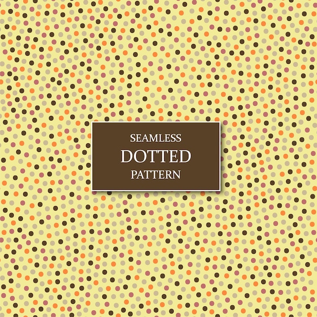 Polka dot simple patrón de dibujo sin costuras colorido vintage diseño de mosaico vector fondo amarillo