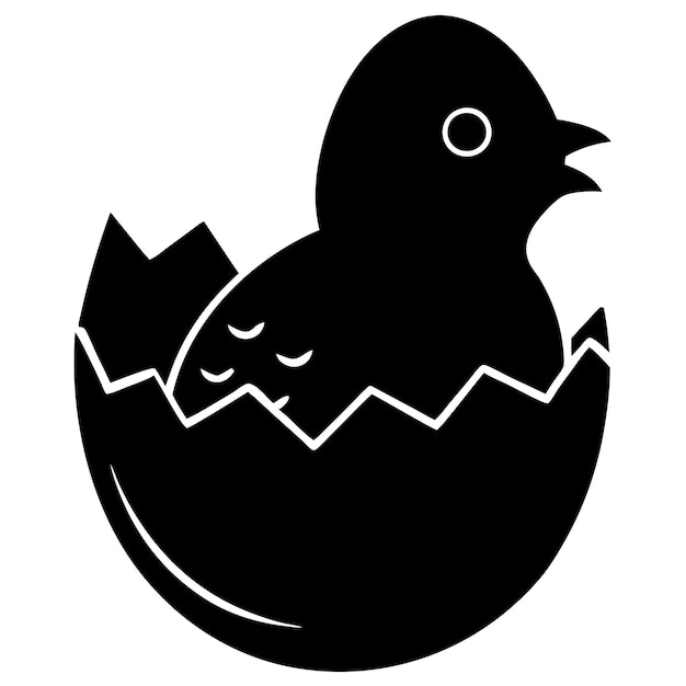El pollito nace del huevo