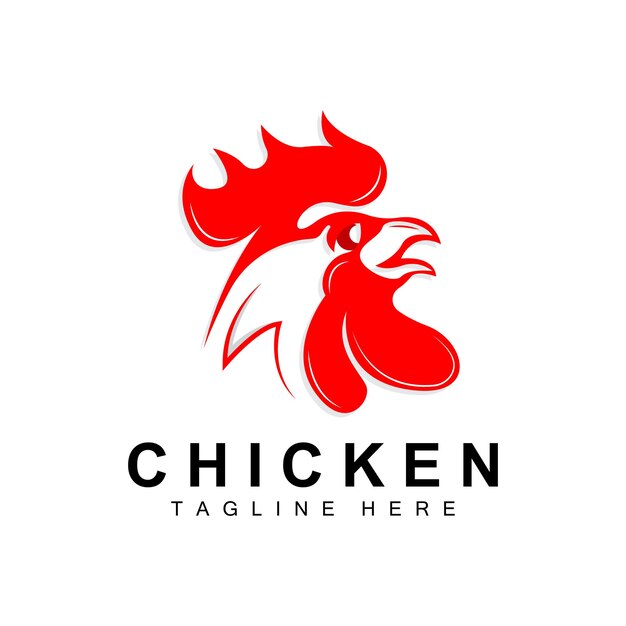 Pollo Asado Barbacoa Logo DesignChicken Head Vector Empresa Marca