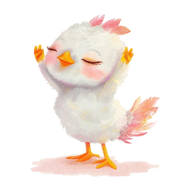 el pollo dabbing postura de fondo blanco 13