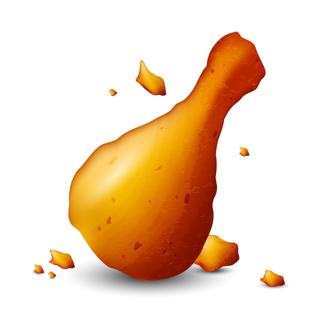 pollo frito arte vectorial