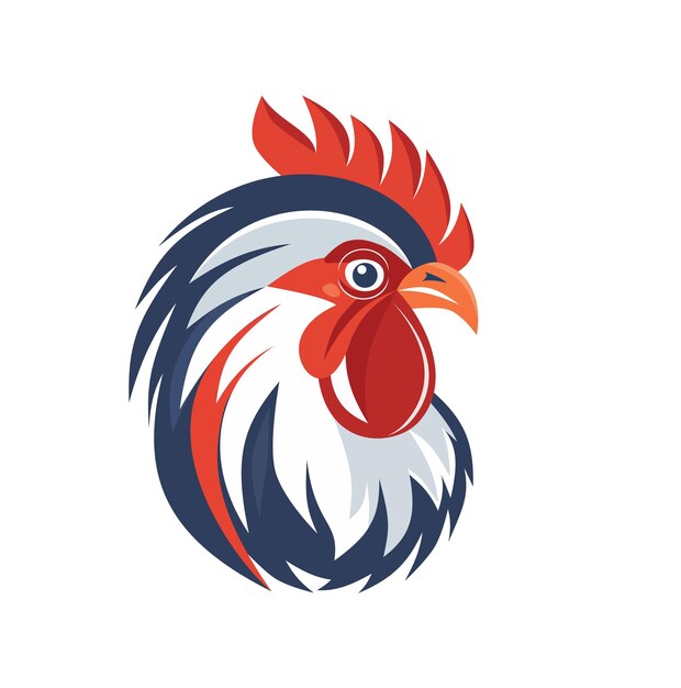 Pollo Gallo Gallo Vector Logo en Círculo Emblema para Marca