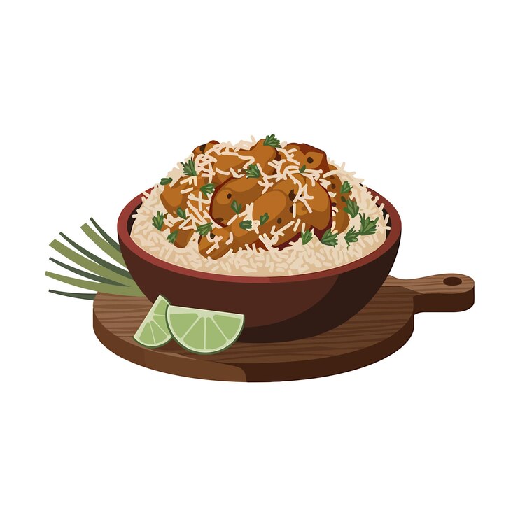 Vector el pollo machboos biryani