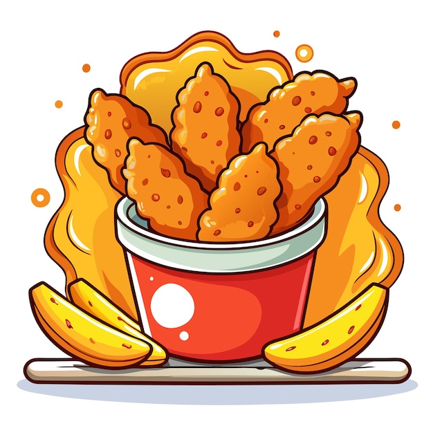 El pollo ofrece una comida rápida, crujiente y deliciosa.