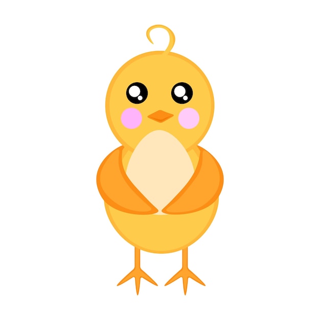 El pollo sostiene un huevo.