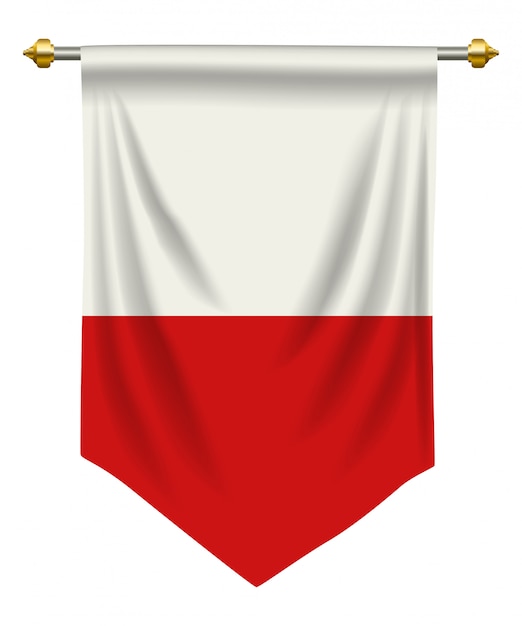 Vector polonia banderín