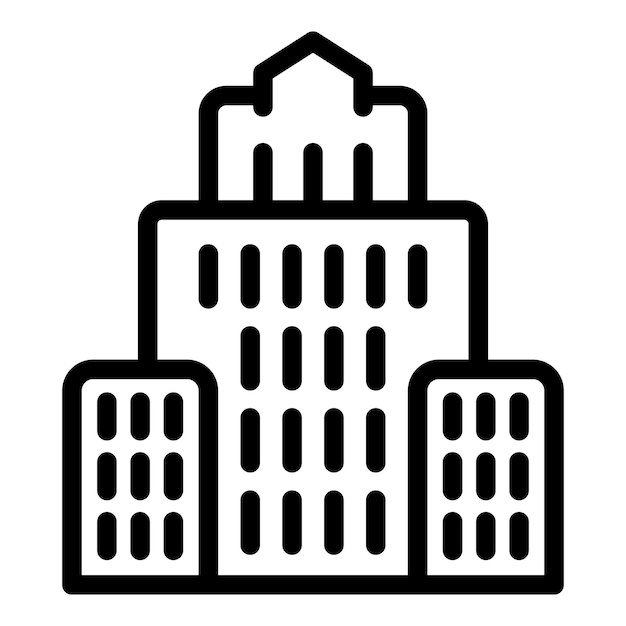 Polonia edificio ciudad icono contorno vector Europa país viaje polaco