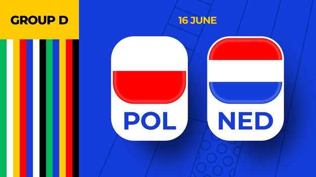 Polonia vs Países Bajos fútbol partido de 2024 contra el partido de campeonato de la fase de grupos de 2024 contra los equipos intrasportivo de fondo competición de campeonato