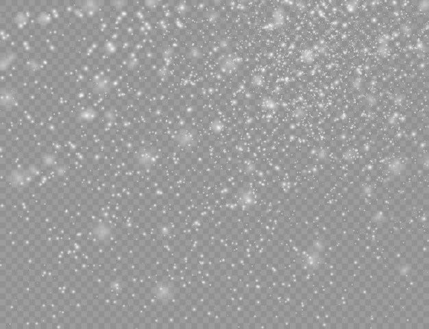El polvo blanco chispea y el brillo de la estrella con luz especial, efecto de luz brillante, partículas de polvo mágico brillantes aisladas, luces brillantes, brillo, ilustración vectorial.