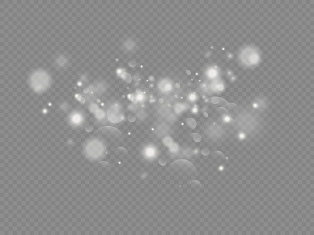 El polvo blanco chispea y las estrellas brillan con una luz especial