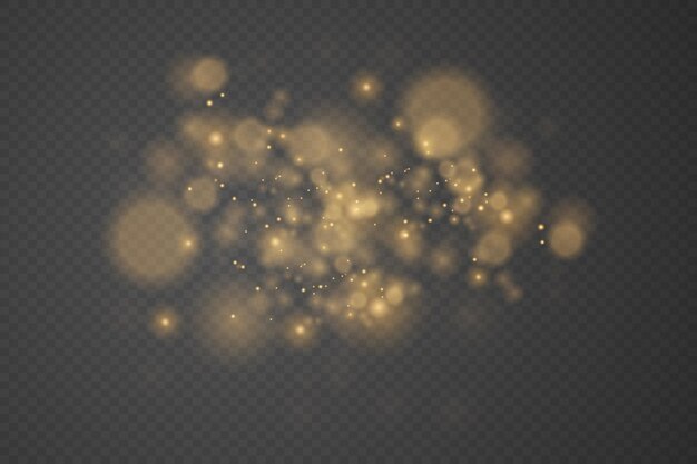 El polvo brillante de la luz brilla de una estrella