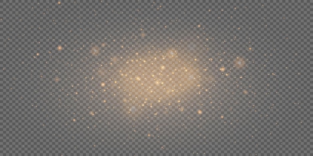 Polvo brillante mágico Pequeñas partículas de polvo con efecto bokeh