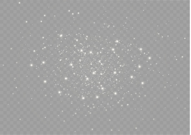 El polvo chispea y las estrellas doradas brillan con una luz especial. Brillantes partículas de polvo mágico.