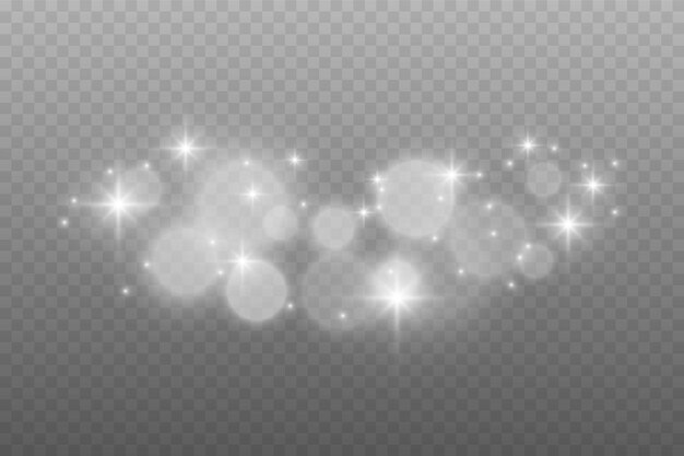 El polvo chispea y las estrellas doradas brillan con una luz especial.