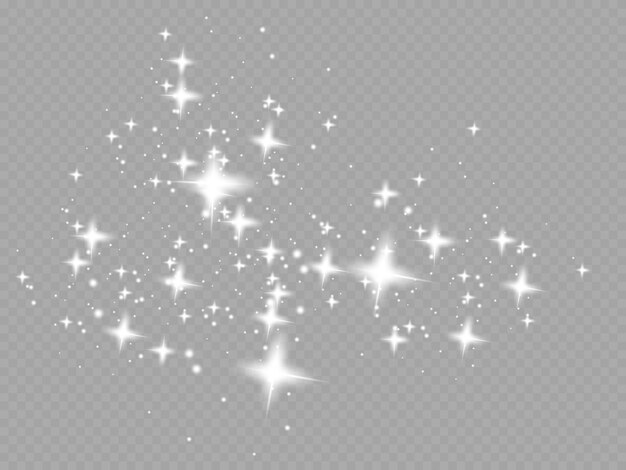 El polvo chispea y las estrellas doradas brillan con una luz especial.
