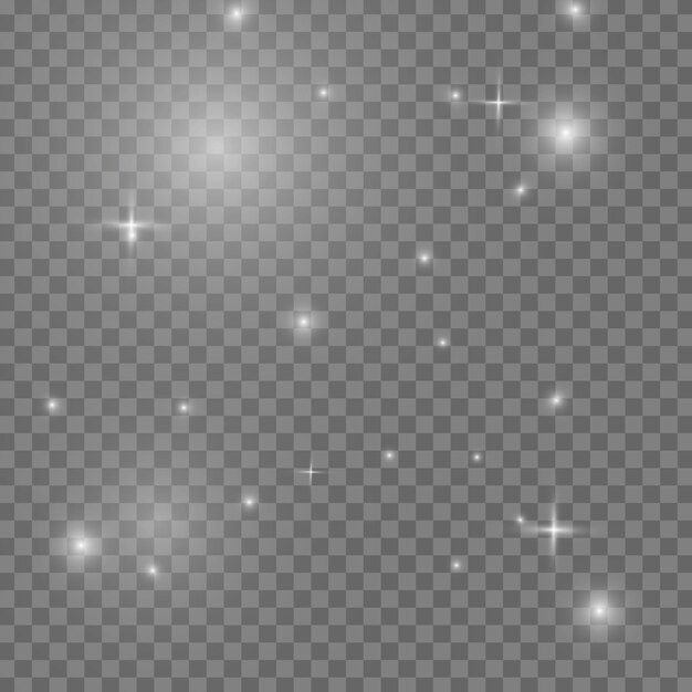 El polvo chispea y las estrellas doradas brillan con una luz especial.