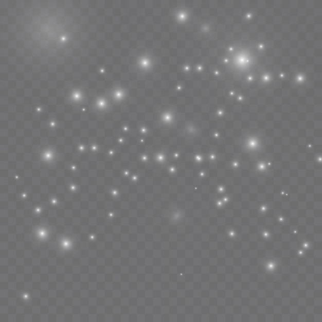 El polvo chispea y las estrellas doradas brillan con una luz especial.