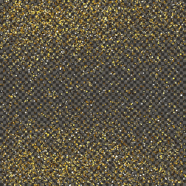 Polvo dorado brillante sobre un fondo gris transparente Polvo con efecto de brillo dorado y espacio vacío para su texto Ilustración vectorial