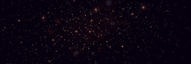 El polvo dorado de Navidad, las chispas amarillas y las estrellas doradas brillan con una luz especial.