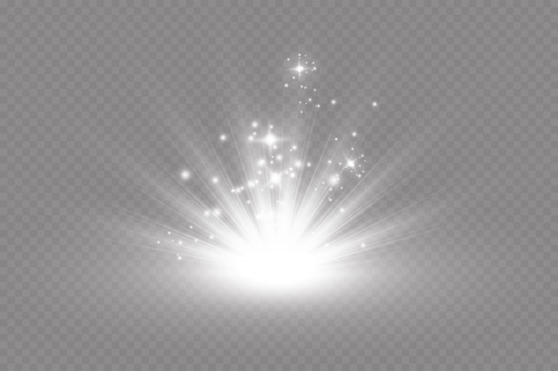 polvo. Efecto de luz, efecto de polvo. Las partículas de polvo parpadean.