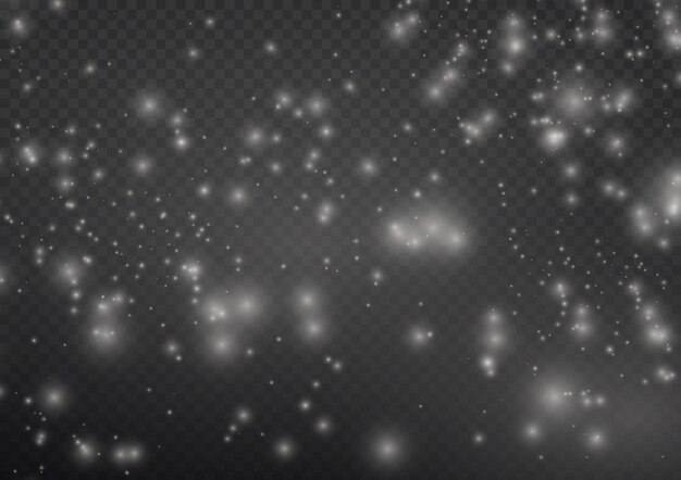 Polvo de estrellas borroso plateado Efecto de luz borroso Resplandor desenfocado bokeh Polvo blanco chispas estrellas vector
