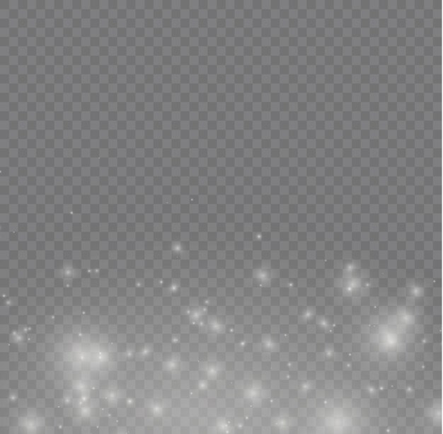 Polvo de estrellas borroso plateado Efecto de luz borroso Resplandor desenfocado bokeh Polvo blanco chispas estrellas vector