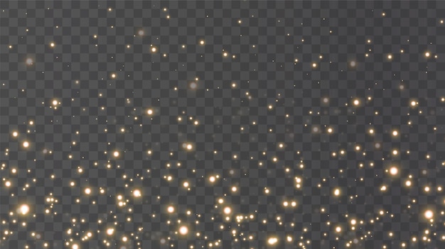 Polvo de oro abstracto mágico y resplandor Fondo navideño festivo Polvo ligero png