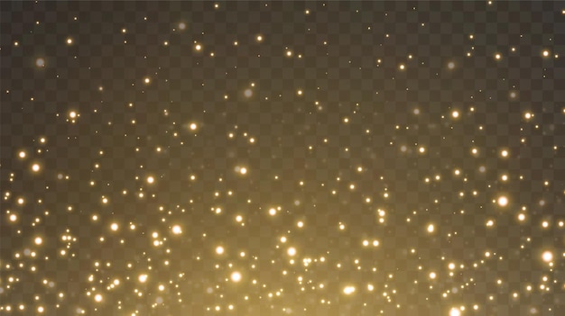 Polvo de oro abstracto mágico y resplandor Fondo navideño festivo Polvo ligero png