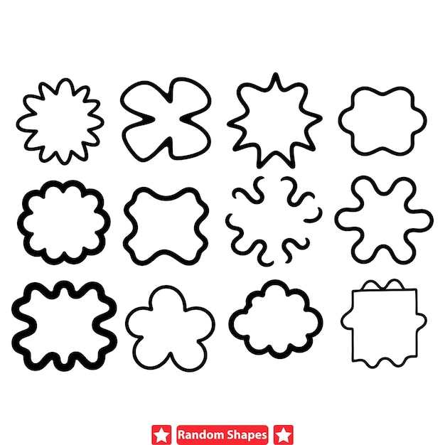 Polygonal Wonderland Set Diseños vectoriales caprichosos para obras de arte surrealistas e imaginativas
