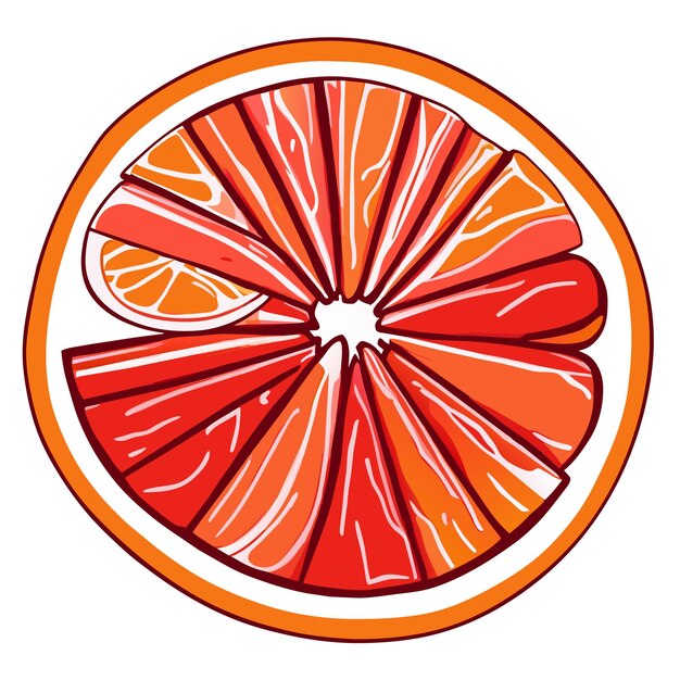 Vector pomelo dibujado a mano dibujos animados pegatina icono concepto aislado ilustración