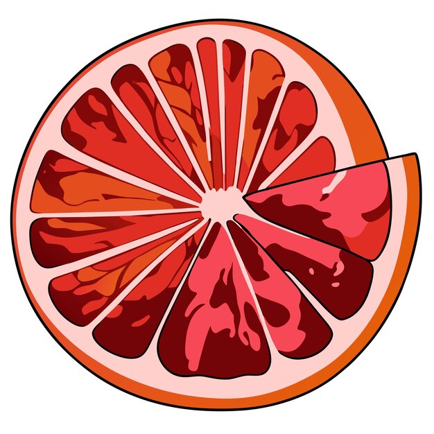 Vector pomelo dibujado a mano dibujos animados pegatina icono concepto aislado ilustración