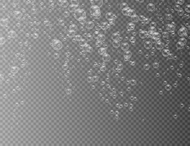 Pompas de jabón realistas transparentes