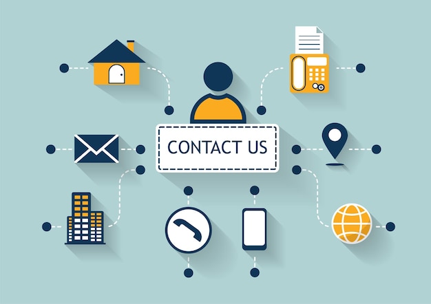 Póngase en contacto con nosotros concepto