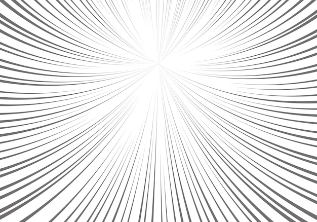 Pop art dibujos animados en blanco y negro Speed Lines Manga Ilustración vectorial