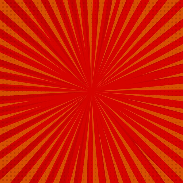 Pop art retro fondo cómico. Vigas puntos de semitono.