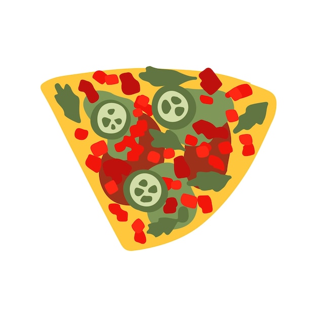 Porción de pizza de comida rápida bocadillo de comida rápida sabroso pedazo de pizza vista lateral menú de comida chatarra