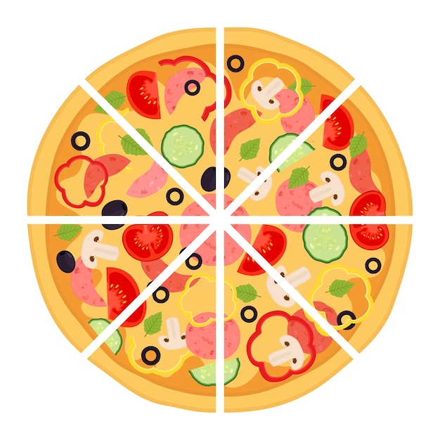 Porciones de pizza