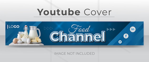 Portada de canal de youtube abstracta o plantilla de diseño de banner