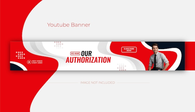 Portada corporativa de youtube y plantilla de miniatura de banner