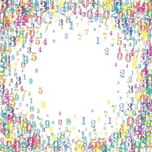 La portada del cuaderno de matemáticas de la escuela colorida infantil