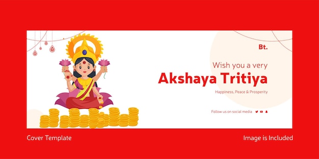 Portada de deseo una feliz plantilla de diseño de Akshaya Tritiya