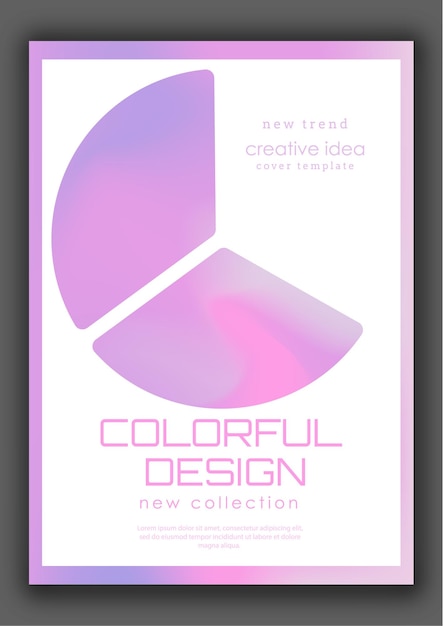 La portada es con un gradiente desenfoque colorido la idea de un catálogo de folleto o folleto de banner una plantilla para el diseño creativo
